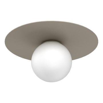 Φωτιστικό οροφής FLAT 1xE27/15W/230V Ø 35 cm μπεζ