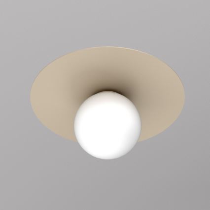 Φωτιστικό οροφής FLAT 1xE27/15W/230V Ø 35 cm μπεζ
