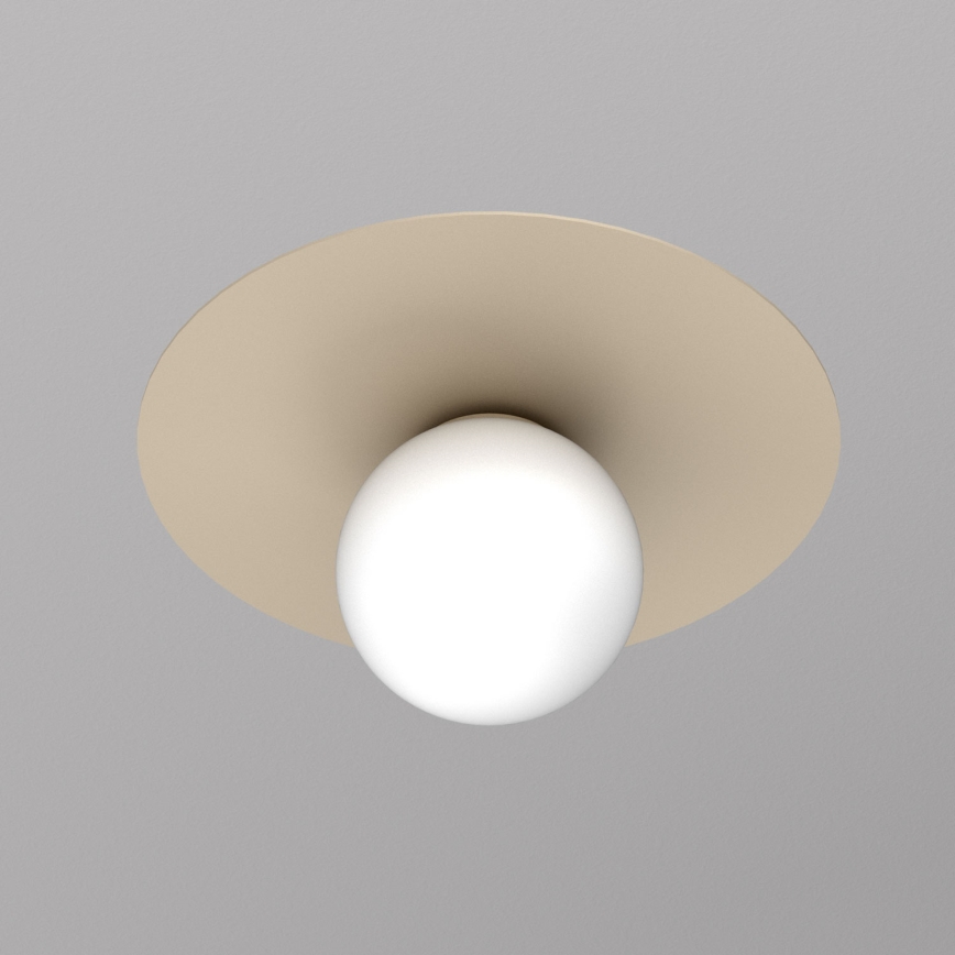 Φωτιστικό οροφής FLAT 1xE27/15W/230V Ø 35 cm μπεζ