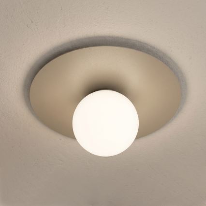 Φωτιστικό οροφής FLAT 1xE27/15W/230V Ø 35 cm μπεζ