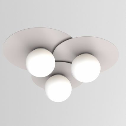 Φωτιστικό οροφής FLAT 3xE27/15W/230V 55x60 cm σε απόχρωση κρεμ