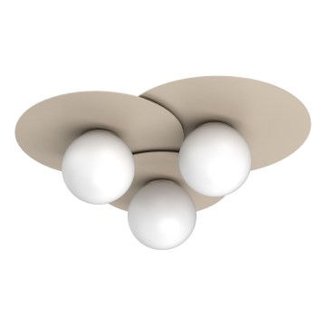 Φωτιστικό οροφής FLAT 3xE27/15W/230V 55x60 cm μπεζ
