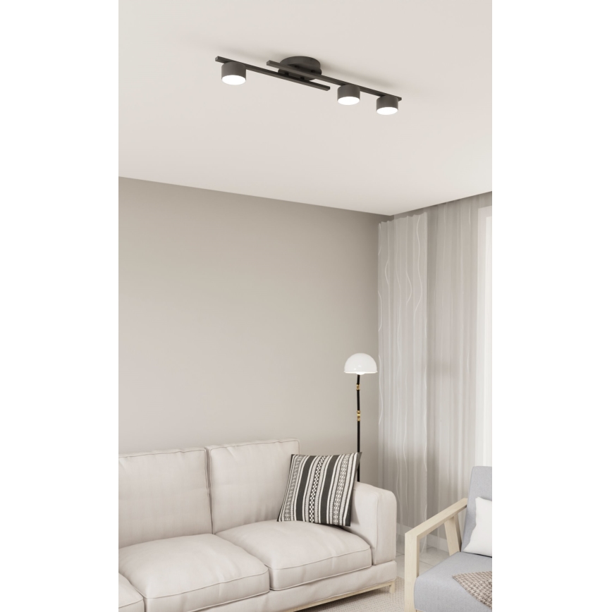 Φωτιστικό οροφής FRAGMENT 3xGX53/12W/230V μαύρο