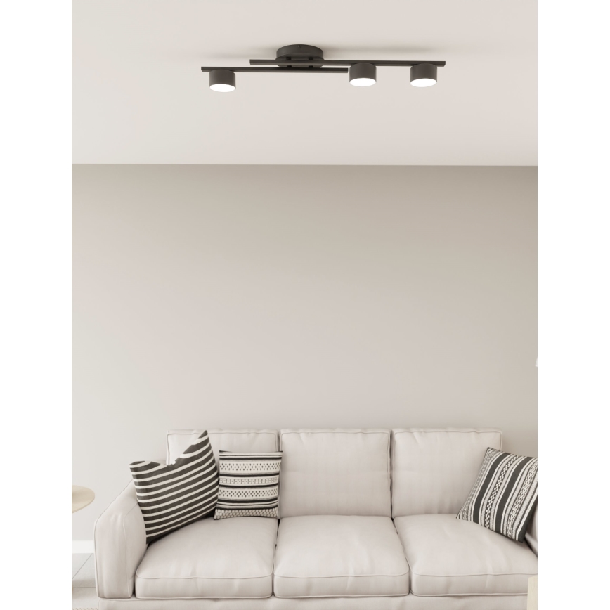 Φωτιστικό οροφής FRAGMENT 3xGX53/12W/230V μαύρο