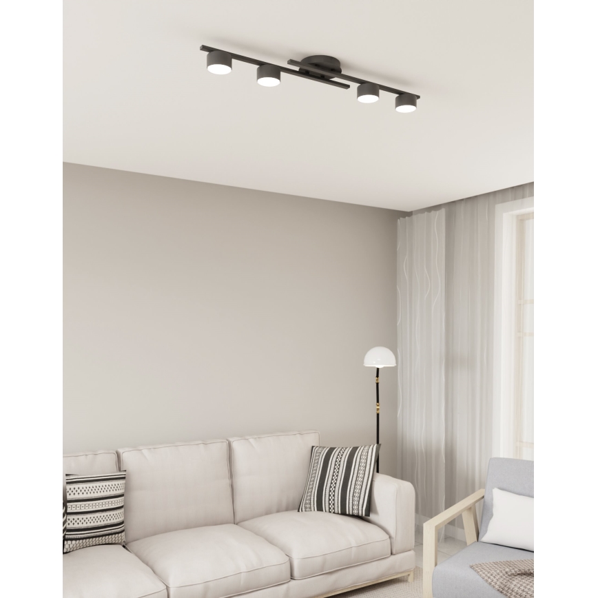 Φωτιστικό οροφής FRAGMENT 4xGX53/12W/230V μαύρο