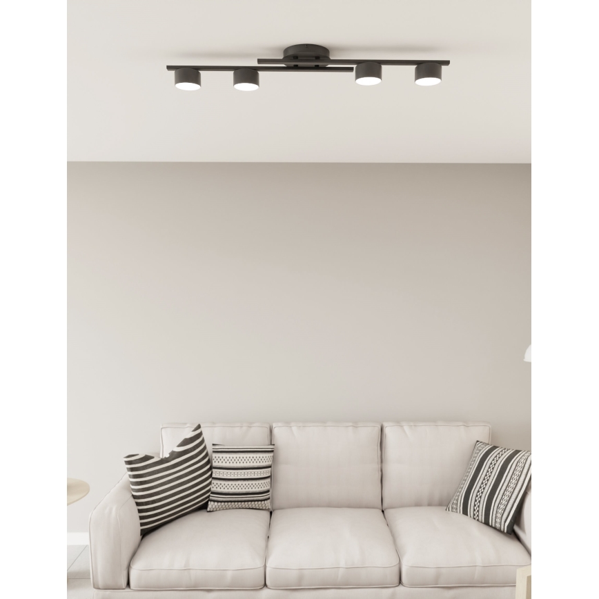 Φωτιστικό οροφής FRAGMENT 4xGX53/12W/230V μαύρο