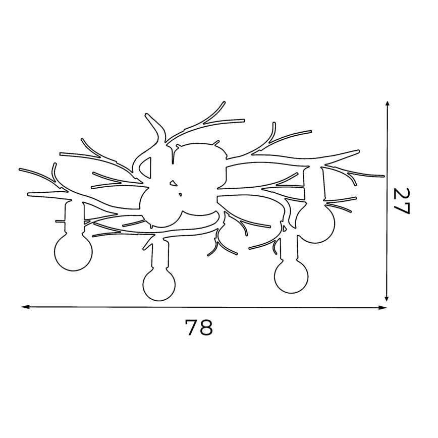Φωτιστικό οροφής GARNISH 5xE27/15W/230V λευκό/πατίνα