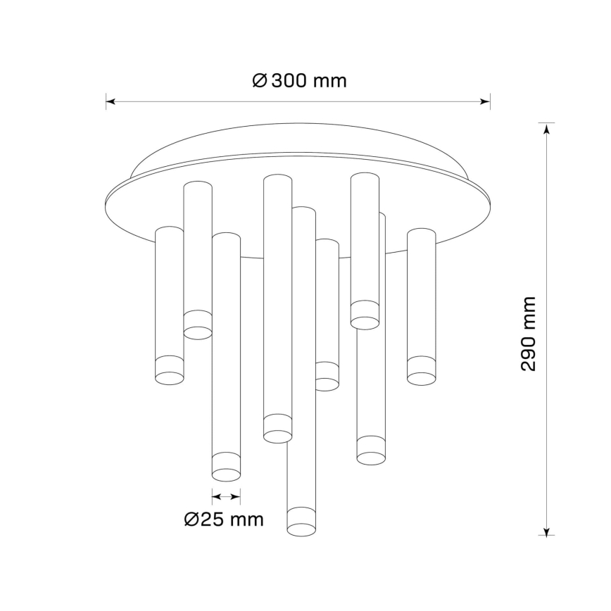 Φωτιστικό οροφής GLAM 9xG9/8W/230V χρυσό