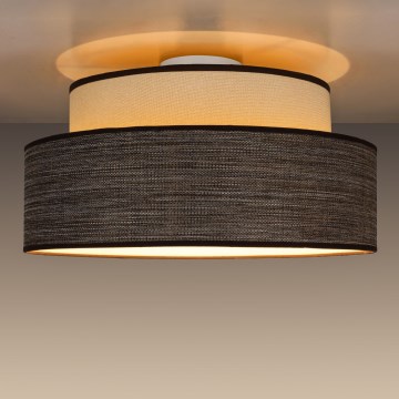 Φωτιστικό οροφής GRACE 1xE27/60W/230V διάμετρος 40 cm κρεμ/καφέ