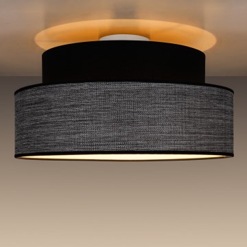 Φωτιστικό οροφής GRACE 1xE27/60W/230V διάμετρος 40 cm μαύρο/γκρι