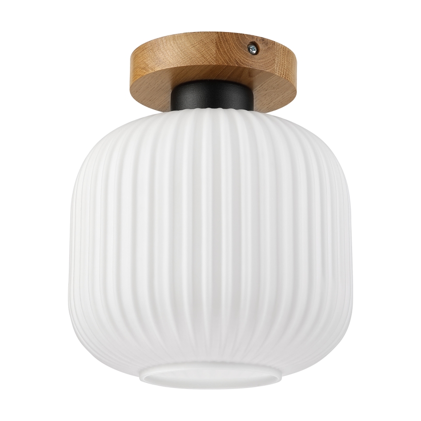 Φωτιστικό οροφής HARMA WOOD 1xE27/15W/230V δρυς/λευκό Ø 20 εκ.
