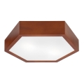 Φωτιστικό οροφής HEX 2xE27/60W/230V δ. 43 cm πεύκο καφέ