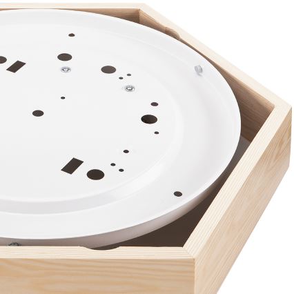 Φωτιστικό οροφής HEX NATURAL 2xE27/60W/230V δ. 43 cm πεύκο