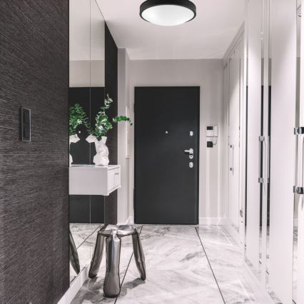 Φωτιστικό οροφής JONAS 2xE27/60W/230V διάμετρος 36 cm μαύρο