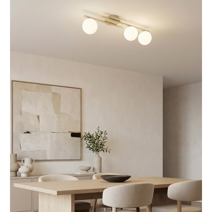 Φωτιστικό οροφής KAIRO 3xE14/10W/230V μπεζ