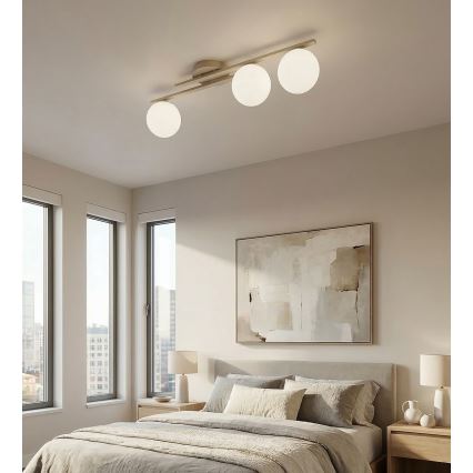 Φωτιστικό οροφής KAIRO 3xE14/10W/230V μπεζ