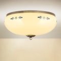 Φωτιστικό οροφής LANDHAUS 3xE27/60W/230V διάμ. 35 cm μπρονζέ/μπεζ/μπλε