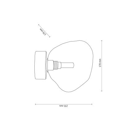 Φωτιστικό οροφής LAVA 1xG9/8W/230V μπρονζέ/καπνιστό μπεζ