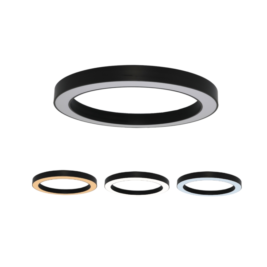 Φωτιστικό οροφής LED/100W/230V 3000/4000/6500K Ø 100 cm μαύρο