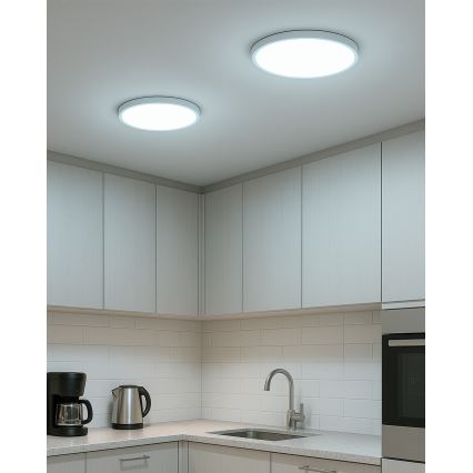 Φωτιστικό οροφής LED/18W/230V 3000/4000/6500K, διάμ. 23 cm, λευκό