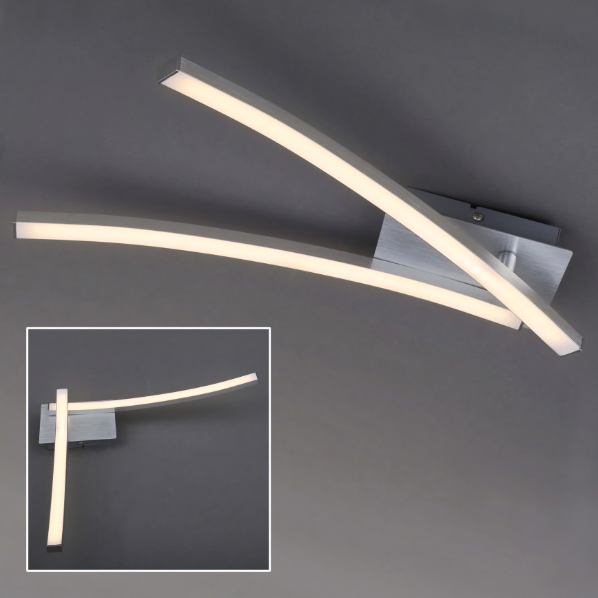 Φωτιστικό οροφής LED 2xLED/6W/230V 3000K ματ χρώμιο