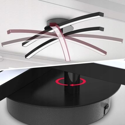 Φωτιστικό οροφής LED 2xLED/6W/230V 3000K μαύρο