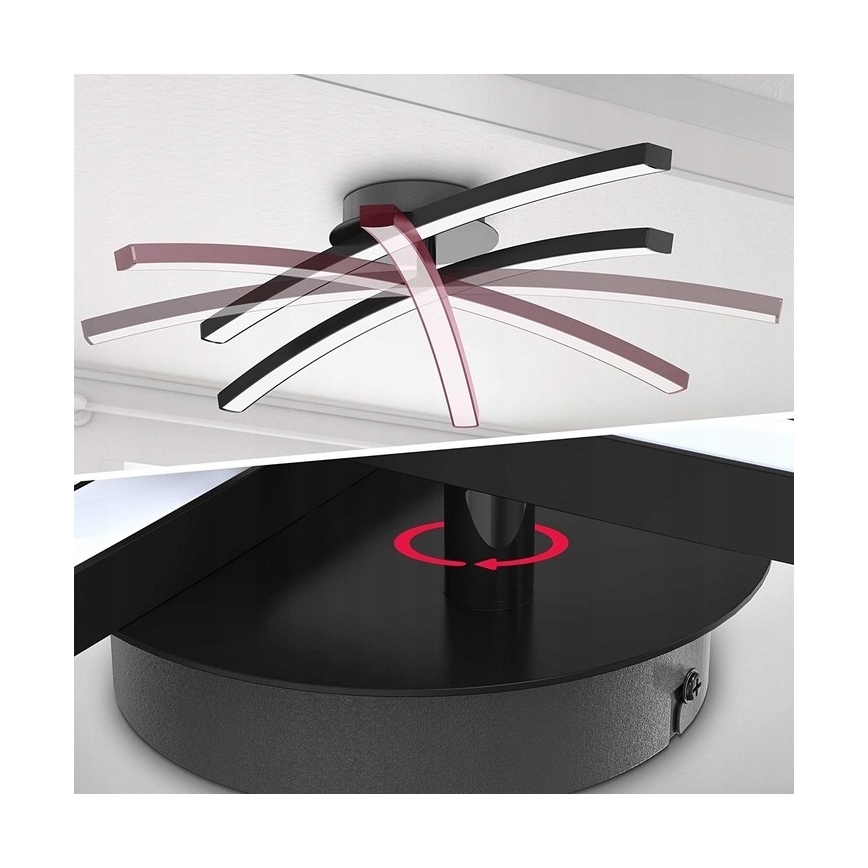 Φωτιστικό οροφής LED 2xLED/6W/230V 3000K μαύρο