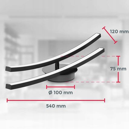 Φωτιστικό οροφής LED 2xLED/6W/230V 3000K μαύρο