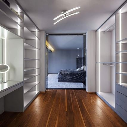 Φωτιστικό οροφής LED 2xLED/6W/230V γυαλιστερό χρώμιο