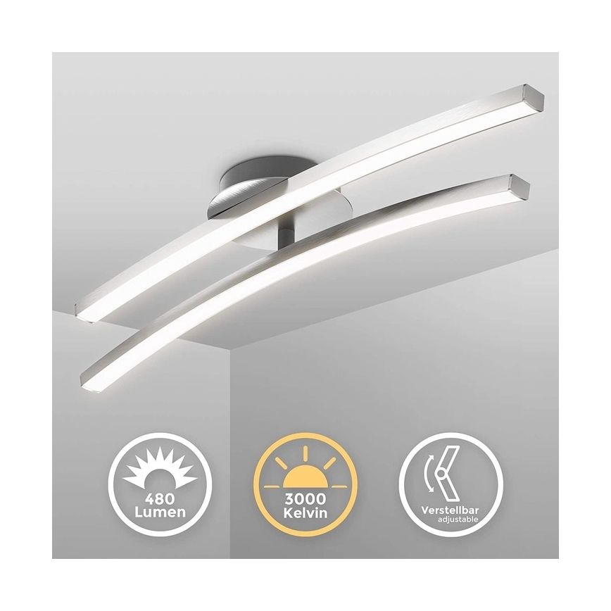 Φωτιστικό οροφής LED 2xLED/6W/230V γυαλιστερό χρώμιο