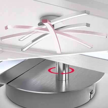 Φωτιστικό οροφής LED 2xLED/6W/230V γυαλιστερό χρώμιο