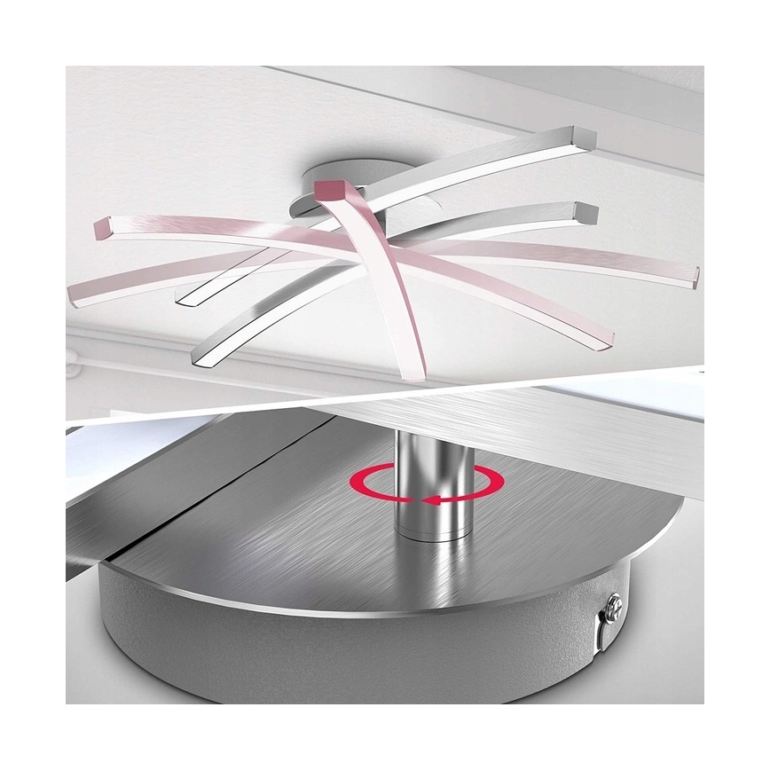 Φωτιστικό οροφής LED 2xLED/6W/230V γυαλιστερό χρώμιο