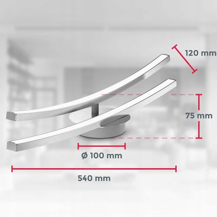 Φωτιστικό οροφής LED 2xLED/6W/230V γυαλιστερό χρώμιο