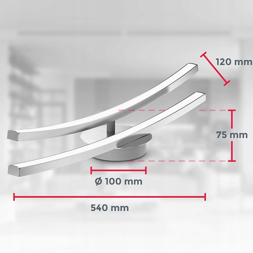 Φωτιστικό οροφής LED 2xLED/6W/230V γυαλιστερό χρώμιο