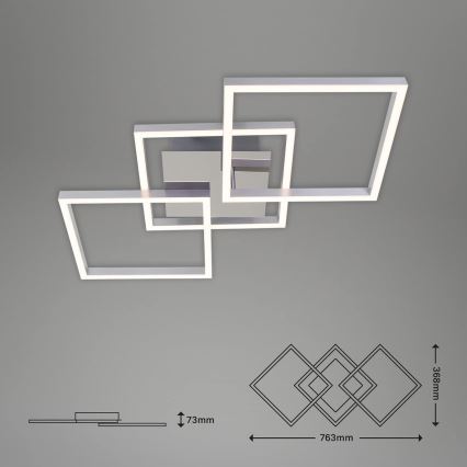 Φωτιστικό οροφής LED/33W/230V 3000K ματ χρώμιο