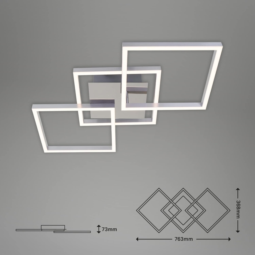 Φωτιστικό οροφής LED/33W/230V 3000K ματ χρώμιο
