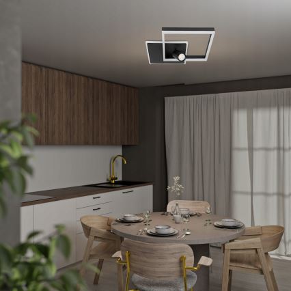 Φωτιστικό οροφής LED/38W/230V + 1xGU10/30W μαύρο