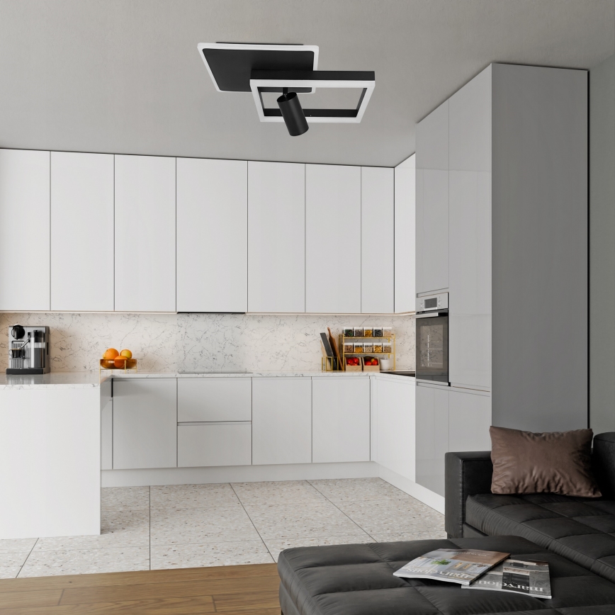 Φωτιστικό οροφής LED/38W/230V + 1xGU10/30W μαύρο