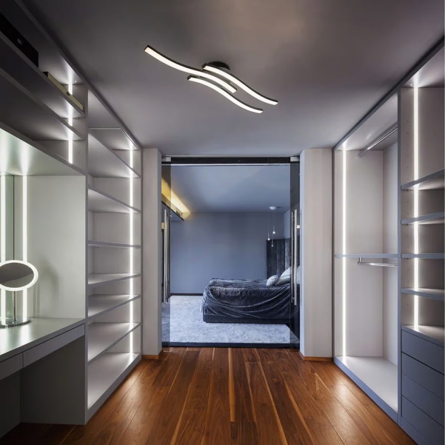 Φωτιστικό οροφής LED 3xLED/6W/230V 2700K μαύρο