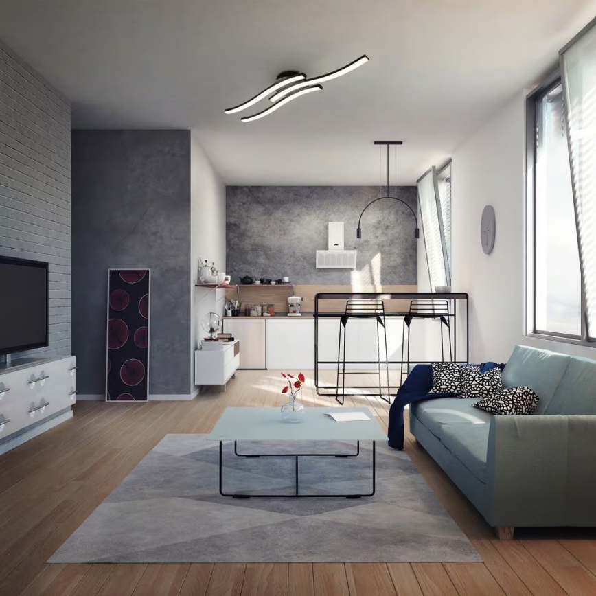 Φωτιστικό οροφής LED 3xLED/6W/230V 2700K μαύρο