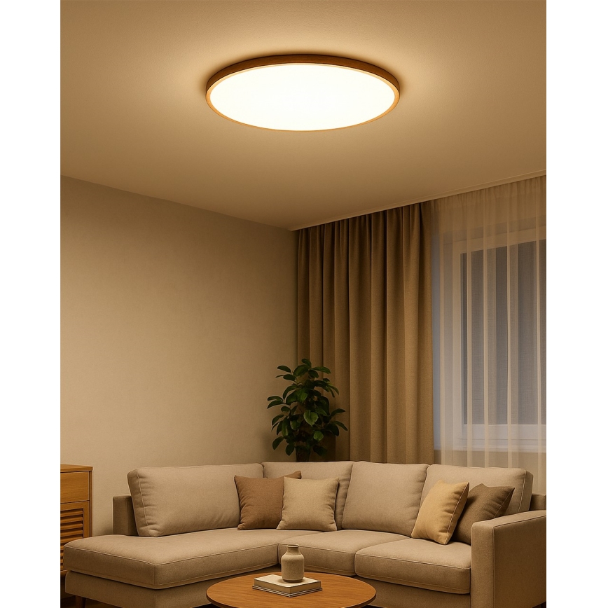 Φωτιστικό οροφής LED, 40W, 230V, 3000/4000/6500K, διάμ. 50 cm, μπεζ