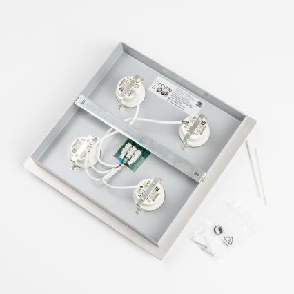 Φωτιστικό οροφής LED 4xLED/5W/230V 3000K 28x28 cm ματ χρώμιο