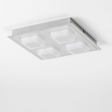 Φωτιστικό οροφής LED 4xLED/5W/230V 3000K 28x28 cm ματ χρώμιο