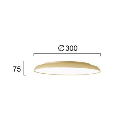 Φωτιστικό οροφής LED ART LED/21W/230V χρυσό