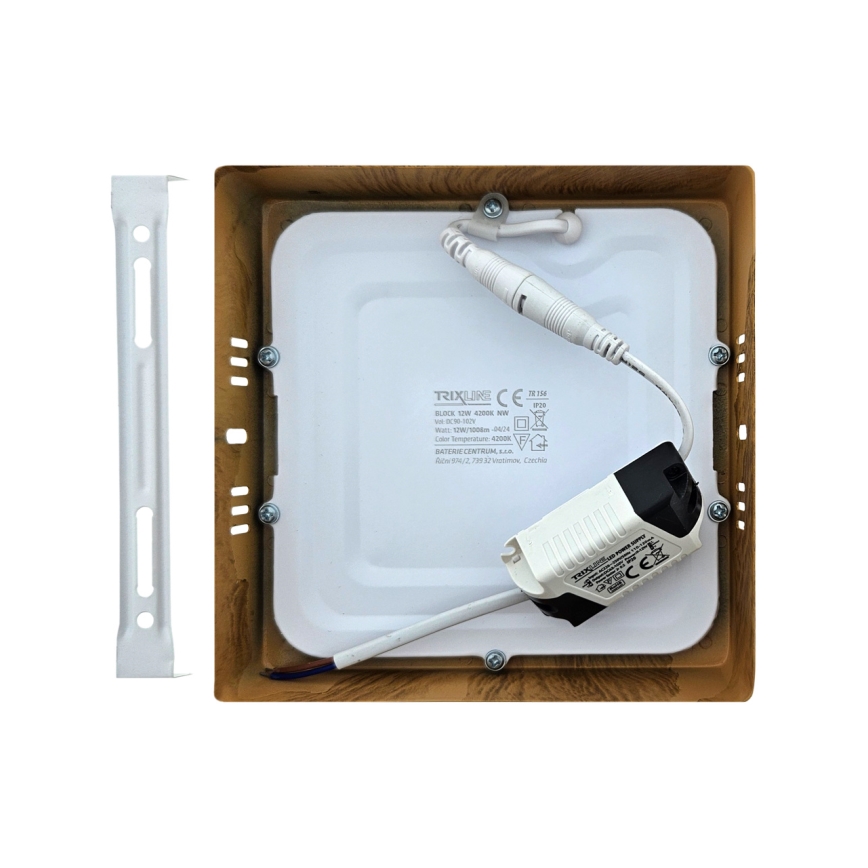 Φωτιστικό οροφής LED BLOCK LED/12W/230V 4200K 16,3x16,3 cm καφέ