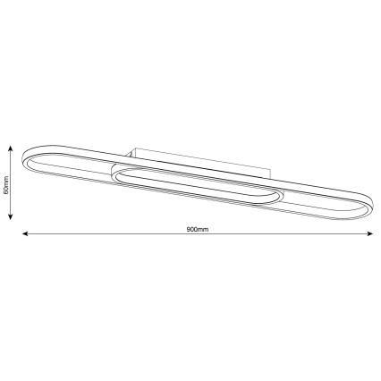 Φωτιστικό οροφής LED CORDOBA LED/26W/230V μαύρο