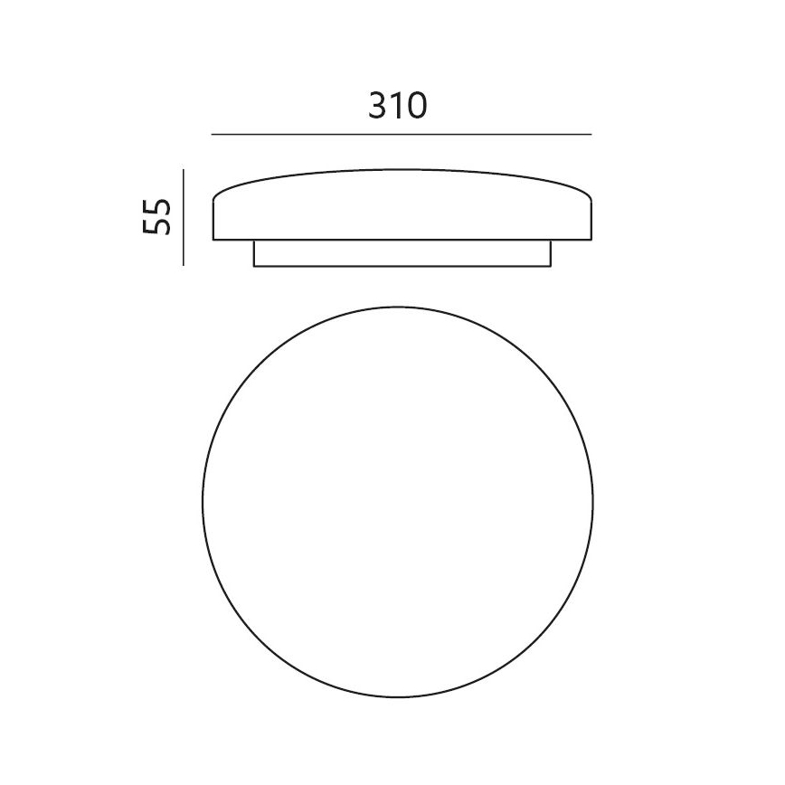 Φωτιστικό οροφής LED Dimmable MOON LED/18W/230V 2700-6500K Wi-Fi Tuya