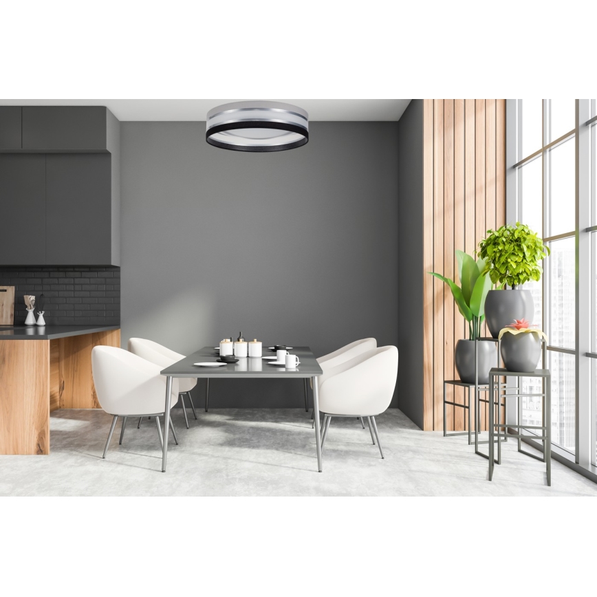 Φωτιστικό οροφής LED Dimmable SMART CORAL LED/24W/230V Wi-Fi Tuya μαύρο/γκρι + τηλεχειριστήριο