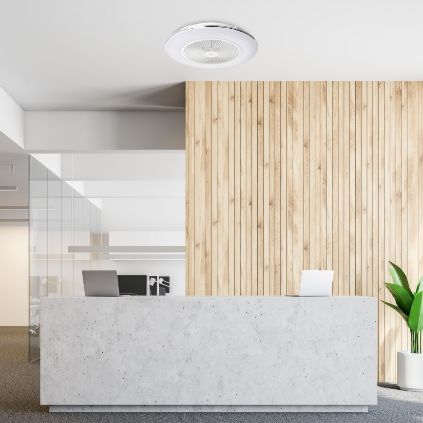 Φωτιστικό οροφής LED Dimmable με ανεμιστήρα ARIA LED/38W/230V 3000-6000K λευκό + τηλεχειριστήριο