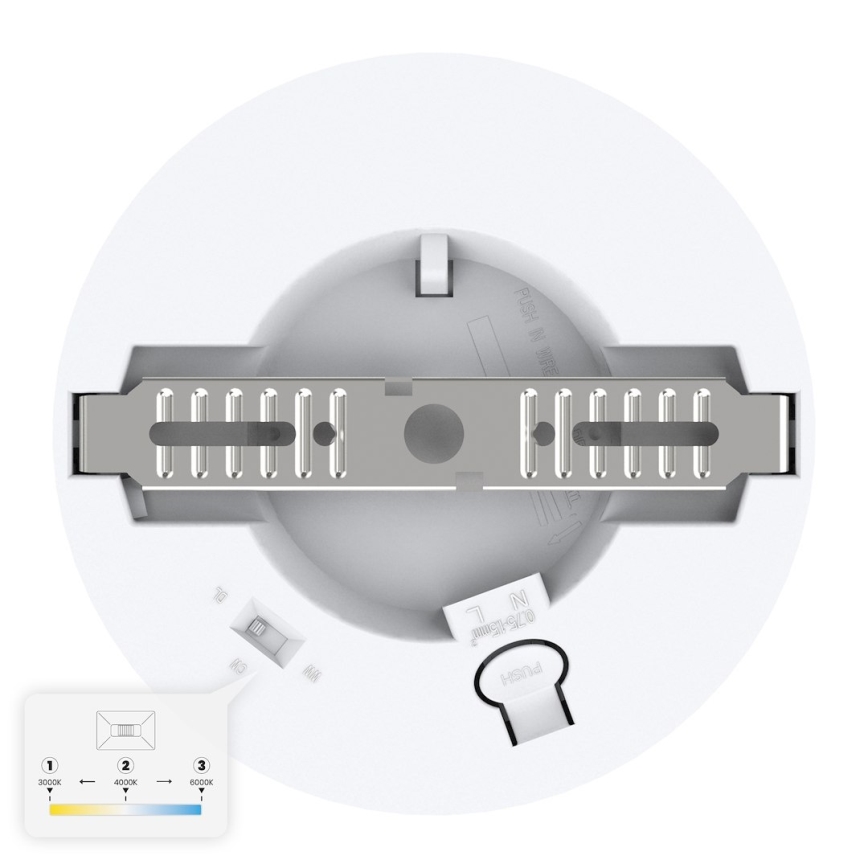 Φωτιστικό οροφής LED EVORA, 6W, 230V, 3000/4000/6000K, Ø 14 cm, λευκό